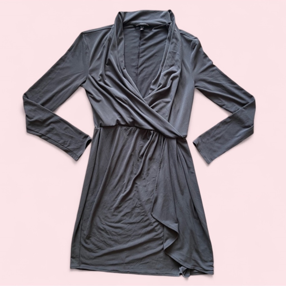 Victoria’s Secret Faux Wrap Drape Dress Gray | S | Day to Night Dress - Picture 3 of 8